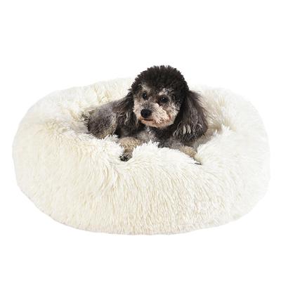 China Made4Pets Sustainable Best Selling RTS Pets Multicolor Products Long Hair Round Dog Bed for sale