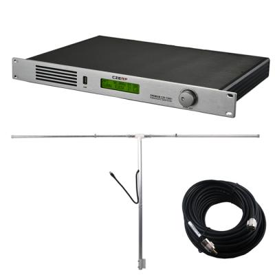 China Aluminum PLL FM Stereo Kit Broadcast Transmitter + kit made of dipole antenna for radio station for sale