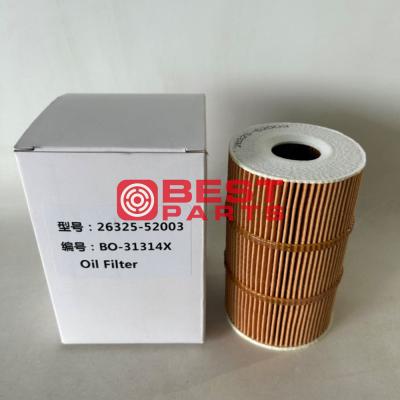 China Filtro de aceite de motor OEM para piezas de excavadoras 26325-52003 26325-52002 26325-52000 26311-52001 OX378D en venta