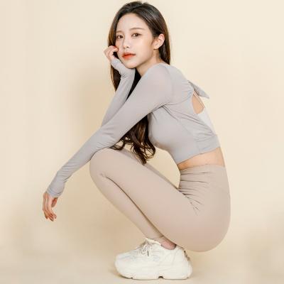 China Lulu Breathable Breathable Women's Long-Sleeve Quick-Drying Clothes Yoga Tops Sports Fitness Clothing for sale