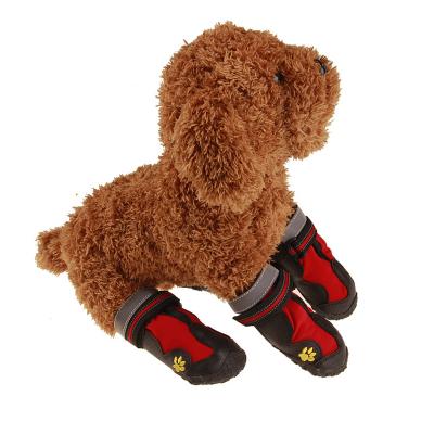 China Viable Wholesale Waterproof Pet Apparel Dog Boots Anti Slip Protect Paw Dog Shoes for sale