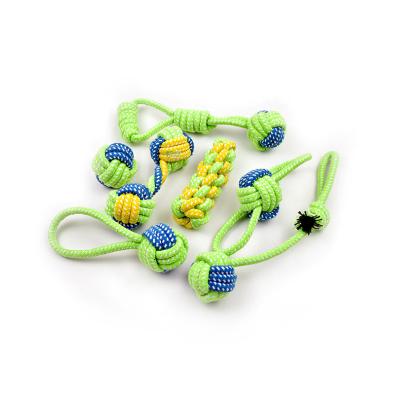 China Hot Selling Toy Set Cotton Rope Dog Bone Shaped Viable Pet Rope Toys Dog Chew Toy Set for sale