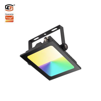 China Garden Beacon Flood Light Led Smart 50W RGBCW Led Flood Light Tuya Smart IP65 RGB+CCT for sale