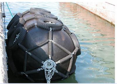 China Dock Sling Floating Pneumatic Rubber Chain Net Balloons Yokohama Type for sale