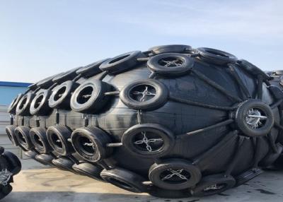 China Yokohama Ship To Dock Protection Rubber Pneumatic Fender With Chain And Tyre Net for sale