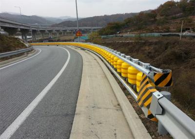 China SB Grade Approved Highway Safety Roller Barrier Yellow Red White Color for sale