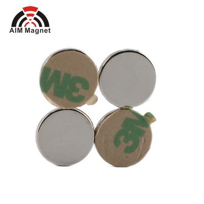 China Small Magnet Industrial Flat Round Adhesive Magnet With 3M for sale