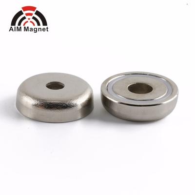 China Large industrial magnet milled strong magnetic pot magnet for sale for sale