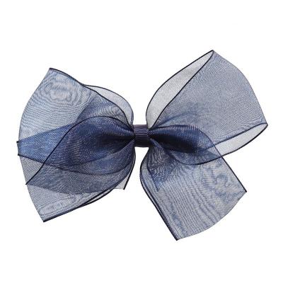 China Beautiful Hairpin Smart Casual Girls Bowknot Organza Hair Birthday Gift Fashion Accessories Hair Clip for sale