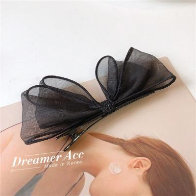 China Japan and Korean style organza ribbon bow hairpin 2021 the new Japanese and Korean style women's fashion hairpin for sale