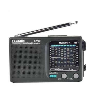 China Wholesale Price TECSUN R-909 FM/fm PORTABLE Radio Receiver World Portable Radio FM/9 Bands Switch Handheld With Built In Speaker for sale