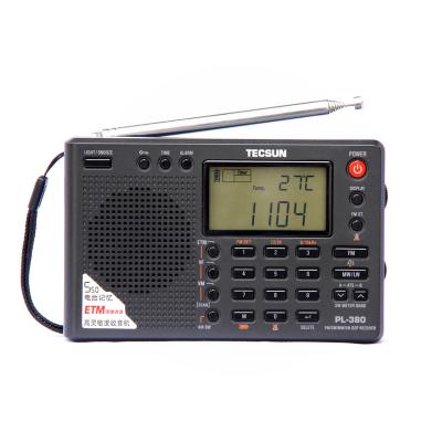 China TECSUN PL-380 PORTABLE Radio DSP FM Stereo/LW/SW/MW World Band Radio with Buzzer Alarm Works Receiver for Outdoor/Indoor for sale