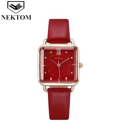 China 2022 Chronograph NEKTOM Leather Strap Women Watches Lady Green Mesh Strap Wrist Watches For Japan Dial Waterproof Quartz Movement for sale