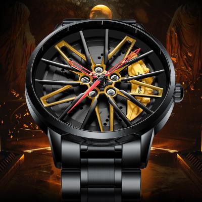 China 3D Official Official Waterproof Rim Watch Spinnning Wholesale Wheel Watches Quartz Waterproof 360 Wrist Car Wheel Watch Spin Lamburghini for sale