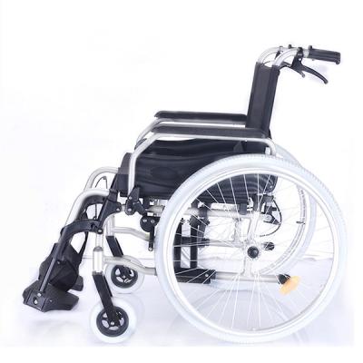 China Best Selling Healthcare Disabled Chair Folding Cheap Coating Aluminum Wheelchairs With Black Plastic Platform for sale