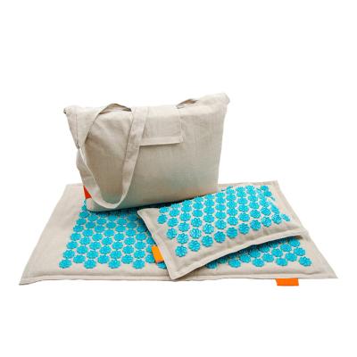 China Release Muscle Keepeak Massage Eco Friendly Acupressure Yoga Mat Coconut Acupressure Mat And Pillow Set for sale