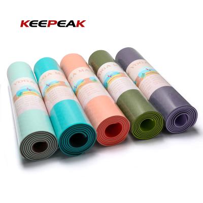 China 2021 Waterproof/Eco-friendly Keepeak factory direct sales custom design cheap tape yoga mats with logo with best service for sale