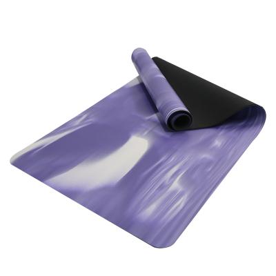 China Waterproof / Eco - Friendly Keeppeak Non Slip Eco - Friendly Natural Rubber Bottom PU Yoga Mat for sale