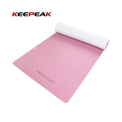 China Waterproof / Keepeak factory wholesale price yoga mat tape double layer yoga mat eco-friendly packing with original logo white yoga mat good quality IC for sale