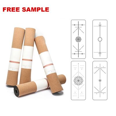 China Waterproof / Eco-friendly Natural Rubber Portugal Cork Yoga Mat Square Shape Cork Yoga Mat Custom Print Eco for sale