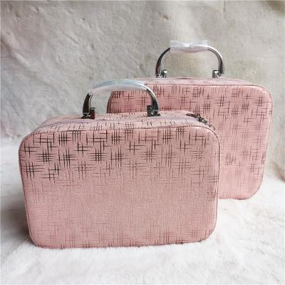 China Lady Factory Direct Sale New Product Eco-Friendly Large Capacity Pink Cloth Makeup Bags Cloth Cosmetic Case for sale