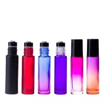 China High Efficiency 5ml Cosmetic Portable Cylinder Essential Oil Glass Perfume Bottle for sale