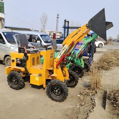 China 1 Tonne 2 Tonnen 3 Tonnen Diesel Kompaktes Kleinradlader Hydraulisches Frontend-Mini-Lader zu verkaufen