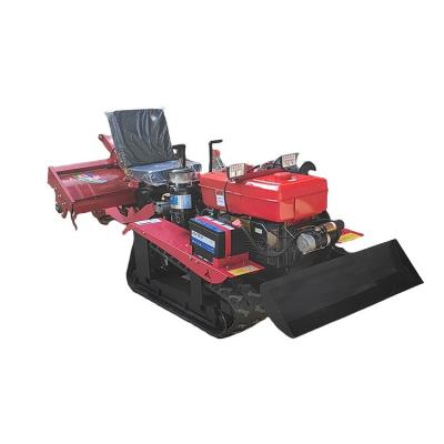 China Farm Work Machinery Multifunctional Crawler-Type Rotary Tiller with Disel Engine Type for sale