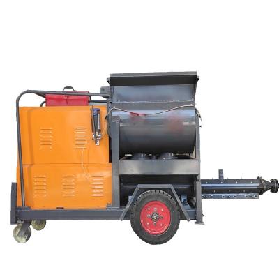 China Easy Maintenance Large Particle Concrete Mobile Mixer With Concrete Pump Grout Pump for sale