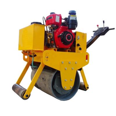 China Caminando detrás del tambor doble motor diesel vibratorio compactación pequeña compactación de rodillos compactador de mano compacto en venta