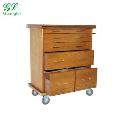 China Durable 6 Drawer Wooden Storage Workbench Mechanic Edge Rolling Tool Box for sale