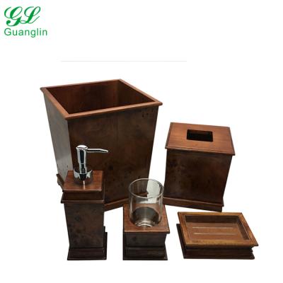 China Sustainable Natural Special Durable Solid Wood Bathroom Accessory for sale