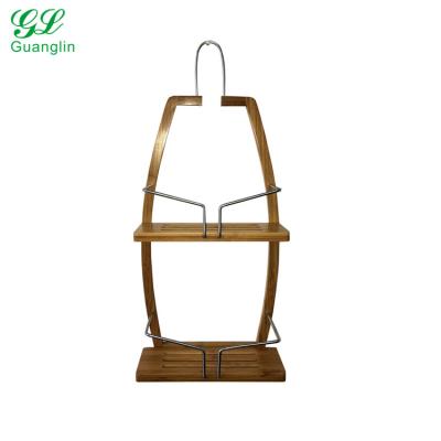 China Sustainable Bathroom Bamboo Shower Caddy for sale