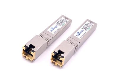 China 10gbase-T transceptor ótico do cobre Sfp+ para Gigabit Ethernet Rj45 30m sobre o cabo Cat7 à venda