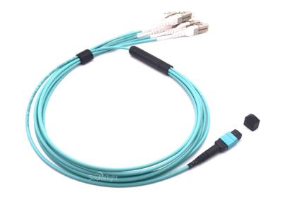 China Groene Mpo Mtp aan van Multimode Vezel Optische Kabel van Lc Fanout 8f boort 3.0mm tot 2.0mm uit Te koop