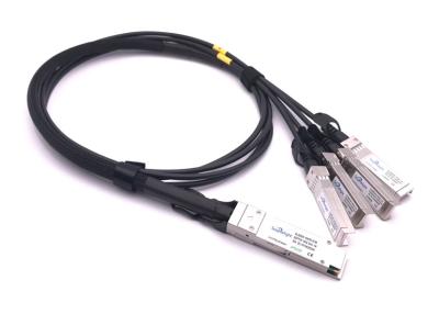 China 40g Qsfp+ a la voz pasiva de 4sfp+ Dac dirigen el cable de cobre 30awg 28awg de la fijación en venta