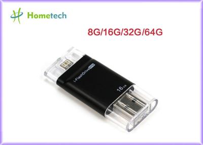 Cina chiavetta USB nera conveniente del telefono cellulare di 8GB 16GB 32GB 64GB, memory stick bianco del usb di stoccaggio esterno di OTG micro in vendita