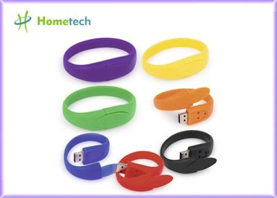 中国 ケイ素の Coloful Wirstband Pendrive Usb のバンドの習慣によってカスタマイズされるロゴの印刷物 販売のため