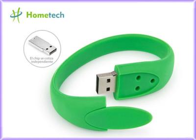 Chine Commande verte de stylo du lecteur 512MB 1GB 2,0 d'instantané d'Usb de bracelet de bracelet de silicium à vendre