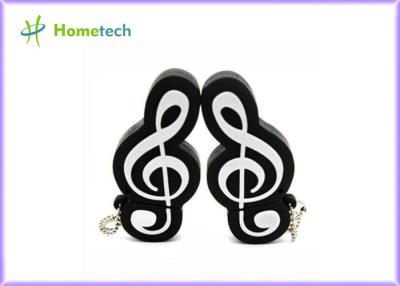 China 8GB 16GB Custom Promotional Usb Drives USB 2.0 Music Symbol , PVC / Soft Plastic Materials for sale