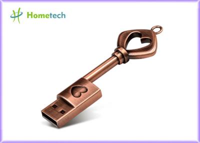 Cina il memory stick di Pendrive di USB 2.0 dell'azionamento dell'istantaneo di chiave del cuore del bronzo del metallo 64GB/32GB guida in vendita