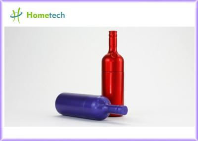 China Metal Bottle USB Flash Drive 16GB , Wine Bottle USB Flash Disk 16GB for sale