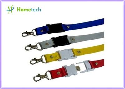 China Promotional yellow item usb disk custom logo 8gb 16gb neck strap lanyard usb flash drive for sale