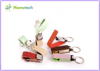 China High Capacity 16GB Leather USB Flash Disk , Mini Key USB Flash Disk for sale