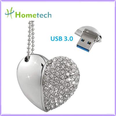 Cina Chiavetta USB di cristallo del cuore della collana 32GB del pendente dei gioielli in vendita