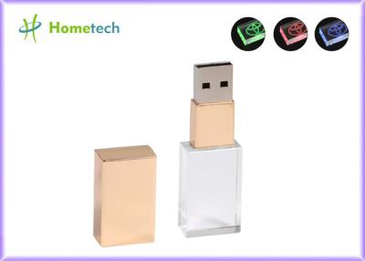 Китай USB 2,0 изготовленной на заказ корпоративной ручки usb подарка стеклянной pendrive 3,0 ручка флэш-памяти СИД 64GB Кристл продается