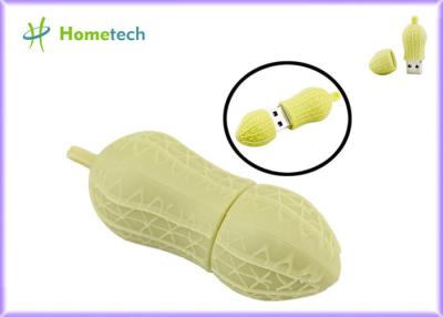 China Peanut Shell PVC Plastic Customized USB Flash Drive 4GB 8GB 4.3x1.3cm for sale