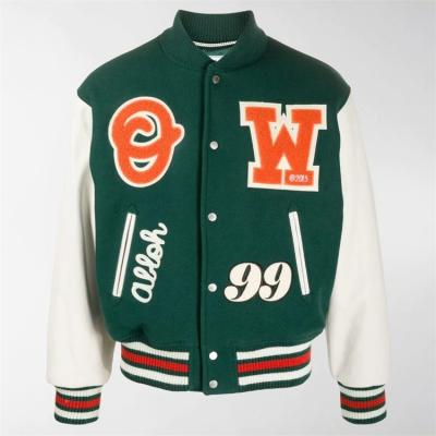 China High Quality Manufacturer Custom OEM Baseball Bomber Letterman Varsity Jacket Embroidery Chenille Mens QUICK DRY Leather Sleeves College Jacket for sale