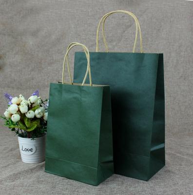 China Wholesale custom kraft paper shopping bag with twisted paper handle for sale