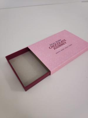 China Custom design soft cardboard paper chocolate box drawer chocolate packaging box for sale